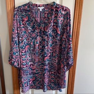 Boutique 3/4 Sleeve Blouse-size 1X